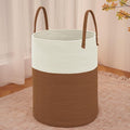 Large Woven Laundry Basket Hamper, 100L Cotton Rope Storage Bin by JMvicyroam