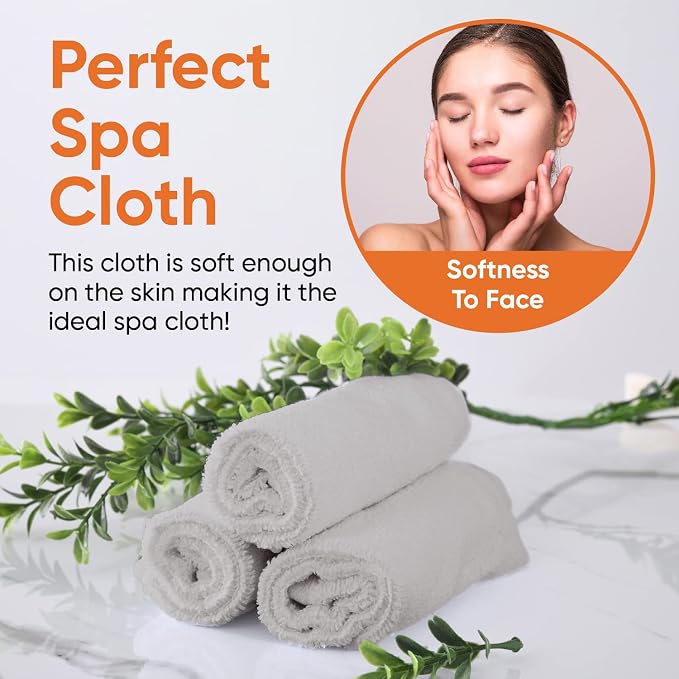 Superio Cotton Terry Washcloths Grey Towels 100% Cotton Cleaning Cloth 16" Rags - Image 6