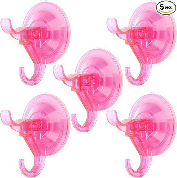 Antimbee Suction Hooks, 5 Pack Clear Hanger, Removable Small Suction Cups by Antimbee