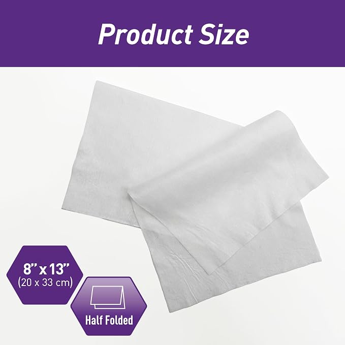 MED PRIDE Disposable Dry Wipes for Adults, Soft & Absorbent Personal Towels - Image 3