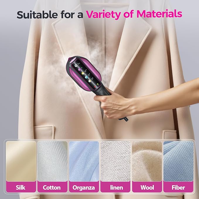 Travel Steamer for Clothes, 1200W Portable Steamer ＆ Iron 2 In 1, 13s Heat Up - Image 7
