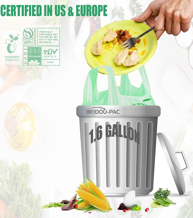 1.6 Gallon Compostable Trash Bags - Image 4