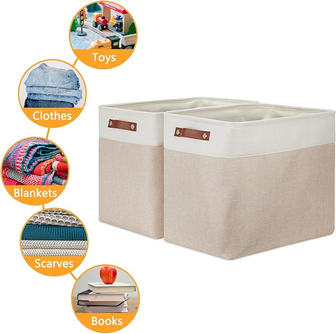 DULLEMELO Extra Large Storage Baskets, Fabric Storage Bins - Image 4