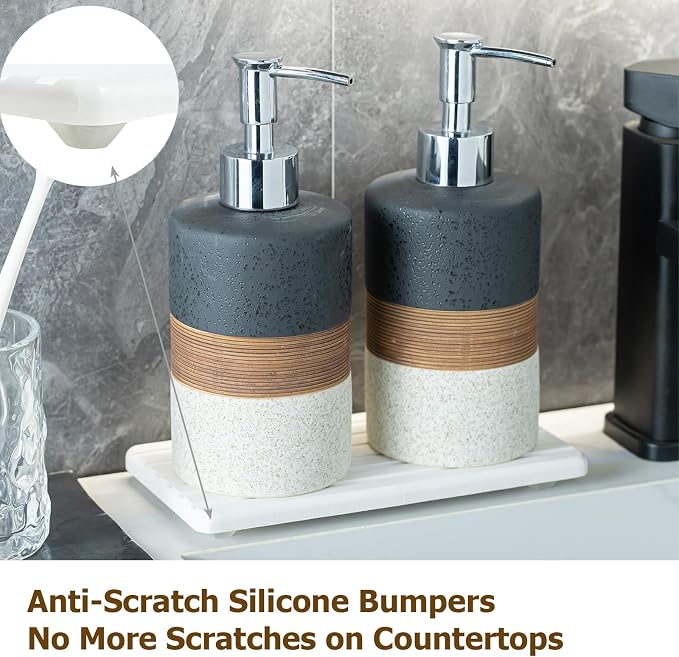 Ceramic Dish Soap Dispensers Set, Shower Soap Dispenser - Image 7