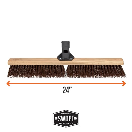 SWOPT 24” Premium Rough Surface Push Broom Head — Outdoor Push Broom - Image 6