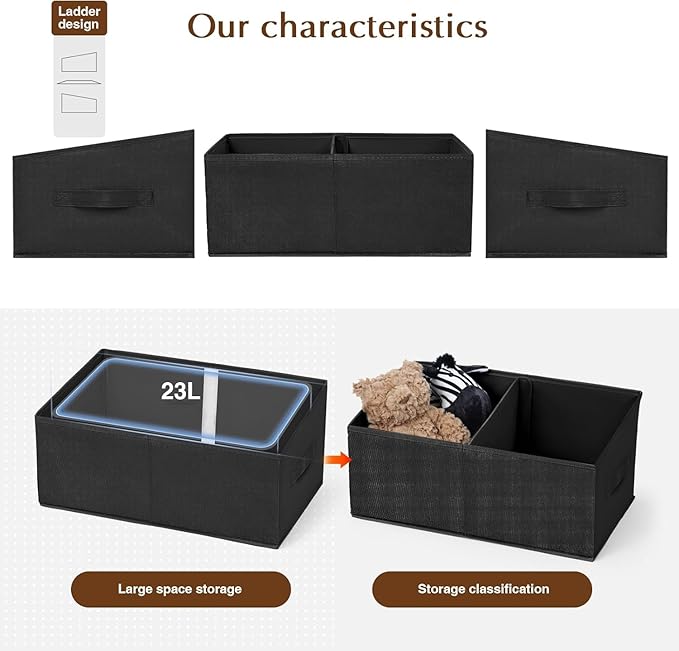 DIMJ Closet Storage Bins, 6 Pack Storage Baskets - Image 5