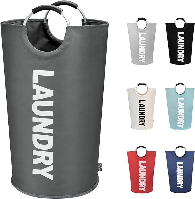 DOKEHOM 90L Large Laundry Basket, Collapsible Laundry Bag, Freestanding Tall by DOKEHOM