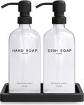 Glass Hand and Dish Soap Dispenser Set by Brighter Barns by BrighterBarns