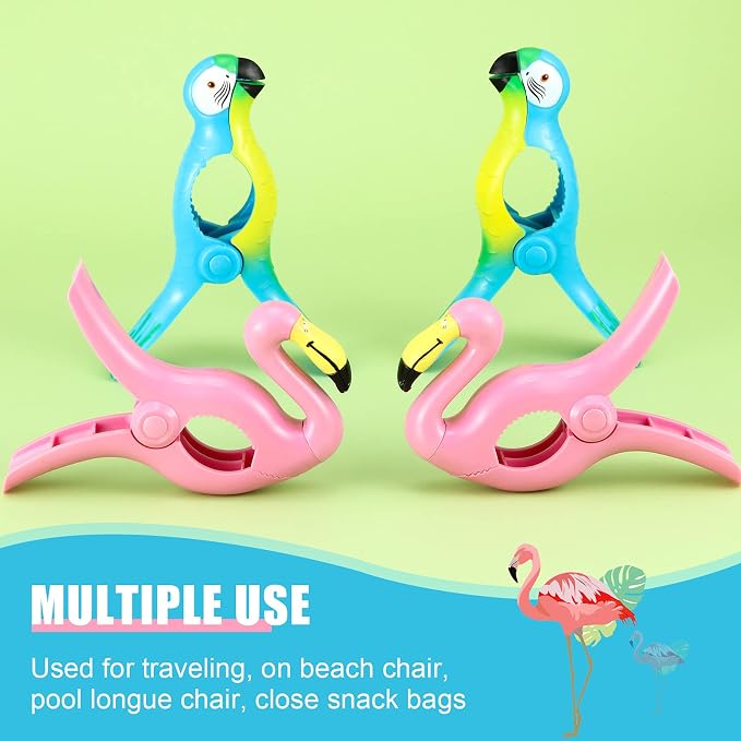 4 Pieces Beach Towel Clip Jumbo Size Chair Clips Towel Holder Clothes Pegs - Image 3