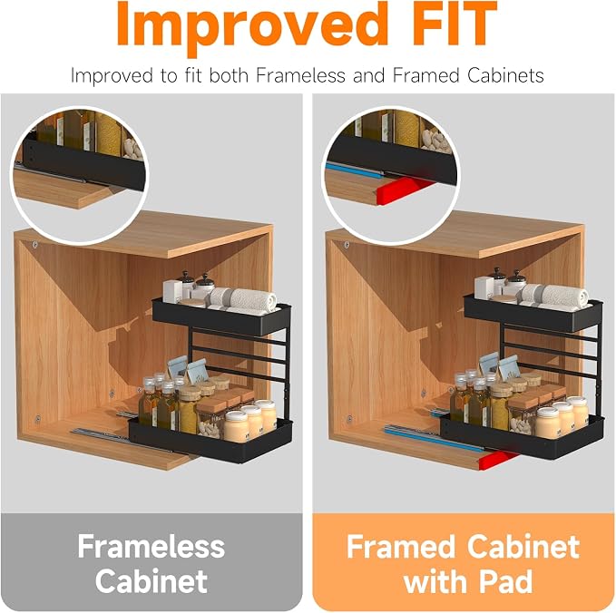 EVERIE Metal Pull Out Slide Shelf Organizer - Image 5