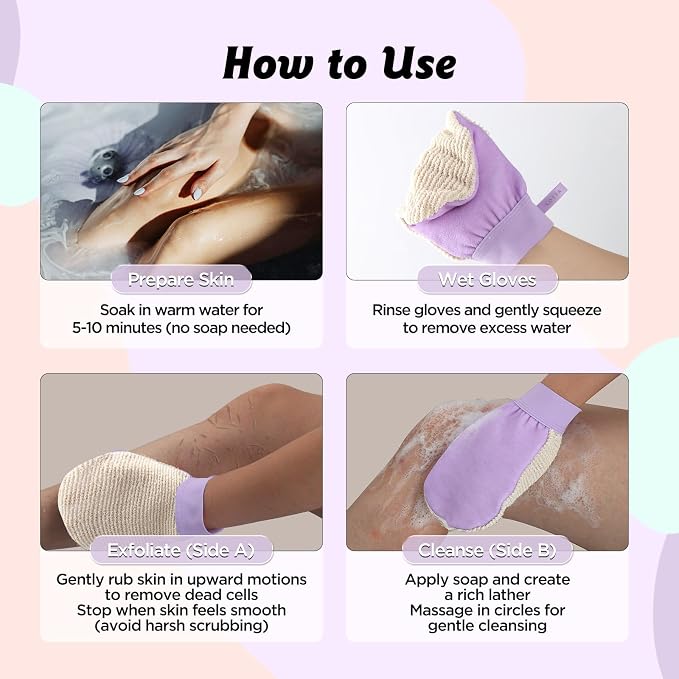 LOTTA Dual-Sided Exfoliating Gloves - Image 6