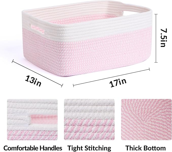 Large Storage Baskets for Shelves, Closet Organizers Bins for Clothes Blanket - Image 2