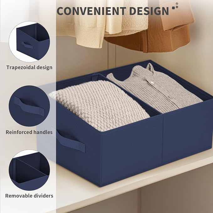 DIMJ Large Closet Shelf Organizer Bins 6 Packs - Image 4