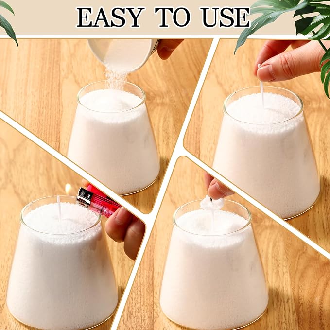 MTLEE Candle Sand 3.3 lb DIY Pearled Candle Making Kit Included 20 Pcs Wicks - Image 4