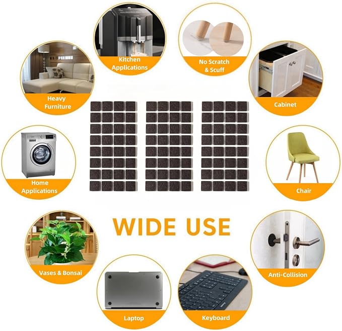 Furnigear Felt Furniture Pads for Hardwood Floors - Image 5
