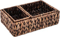 Handwoven Wicker Storage Baskets Set, Natural water hyacinth & Iron Frame | by Unknown