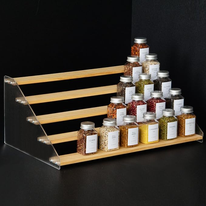 nianfeng Tiered Spice Rack, 5-Tier Spice Pantry Kitchen Cabinet Organizer by nianfeng