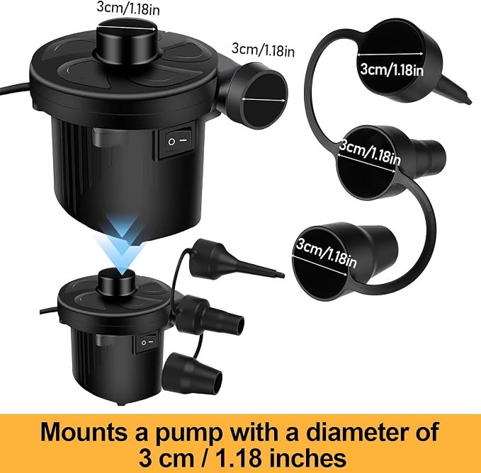 3 Sets Air Pump Nozzles Replacement Plastic Pump Nozzles 3 Sizes Inflatable - Image 4