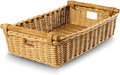 The Basket Lady Low Pole Handle Wicker Storage Basket, 19.5 in L x 12.5 in W x by TheBasketLady