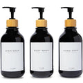 MaisoNovo Refillable Shampoo and Conditioner Bottles | 16.9 fl oz Set of 3 by MaisoNovo-TheArtofSustainableLiving