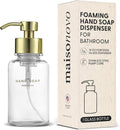 MaisoNovo Glass Foaming Hand Soap Dispenser 14 Oz | Gold Foaming Soap Dispenser by MaisoNovo-TheArtofSustainableLiving