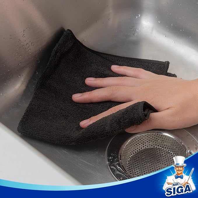 MR.SIGA Microfiber Cleaning Cloth, All-Purpose Microfiber Towels, Streak Free - Image 4