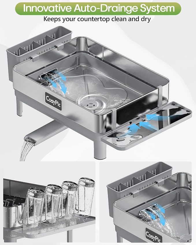 Dish Racks, Thicker Premium 304 Stainless Steel Dish Drying Rack - Image 4
