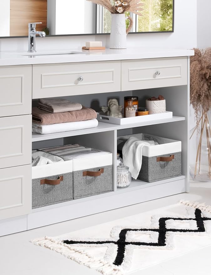 StorageWorks Storage Baskets for Shelves, Foldable Fabric Closet Storage Bins - Image 7