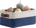 DULLEMELO Small Storage Bin, Small Fabric Rectangular Storage Basket by DULLEMELO