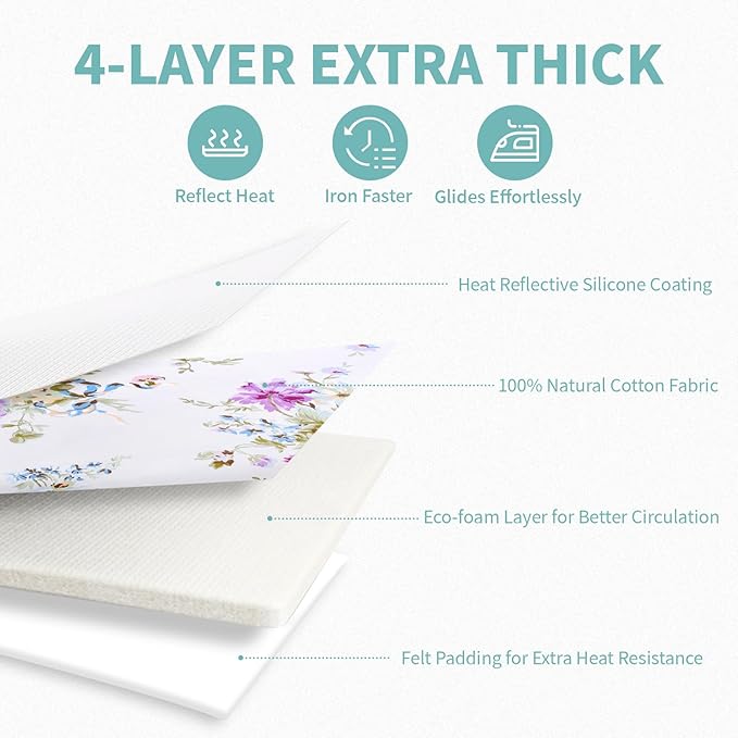 Ironing Board Cover and Pad 15x54 Inch Standard Ironing Board Cover - Image 3