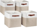 Univivi 4 PC Foldable Storage Baskets, 10.5 inch Fabric Storage Bins by Univivi