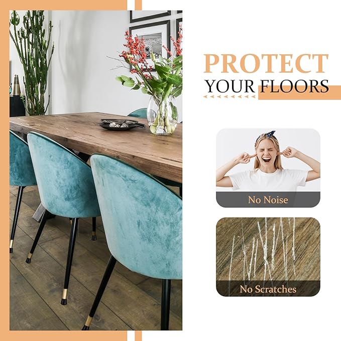 7/8" Round Rubber Chair Leg Tips Caps, Chair Leg Floor Protectors Furniture - Image 3