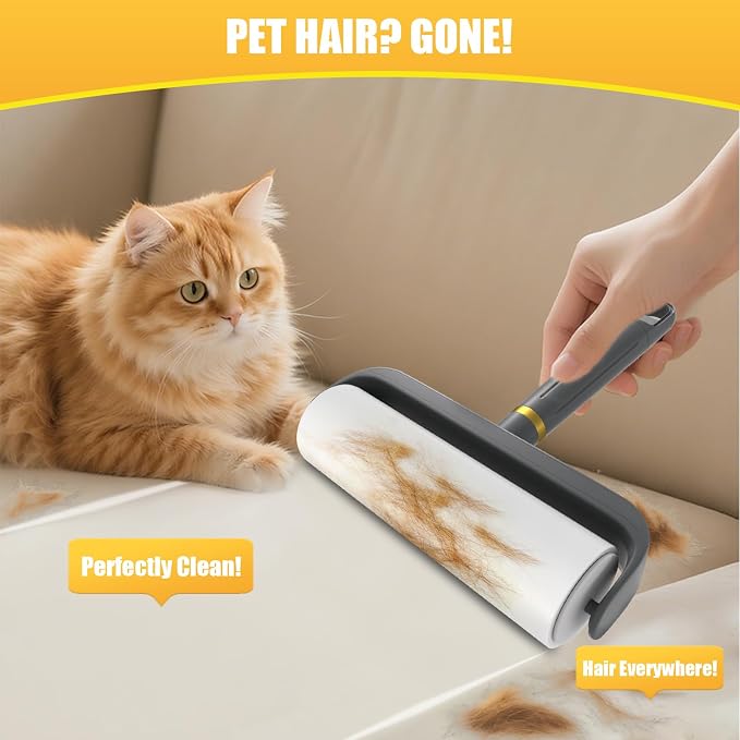 Large Surface Lint Roller for Pet Hair Extra Sticky, 500 Sheets Mega Value Set - Image 5