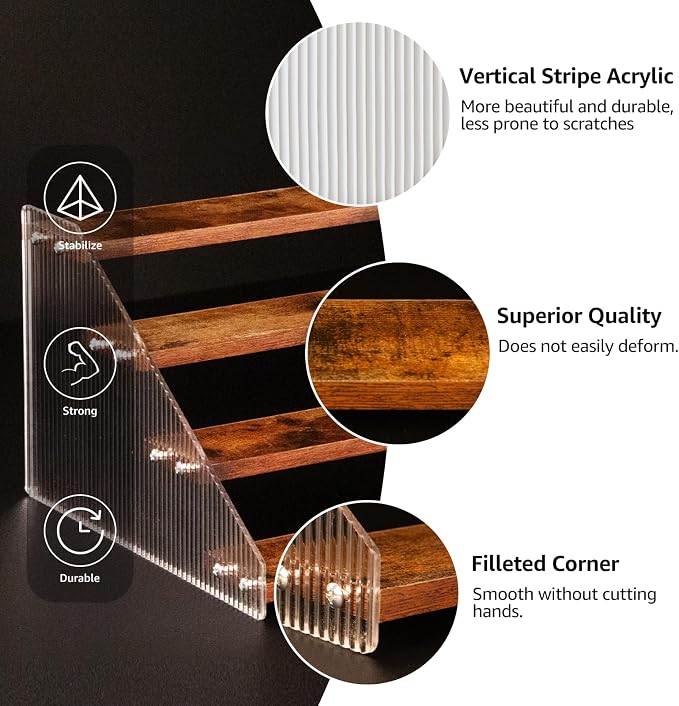 nianfeng Tiered Spice Rack, 4-Tier Spice Pantry Kitchen Cabinet Organizer - Image 6