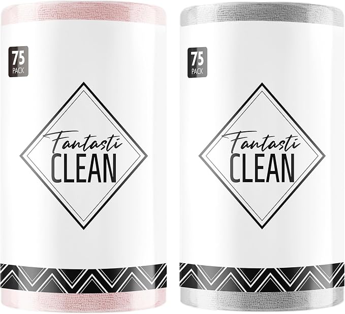 Fantasticlean Microfiber Cleaning Cloth Roll -150 Pack, Tear Away Microfiber by Fantasticlean