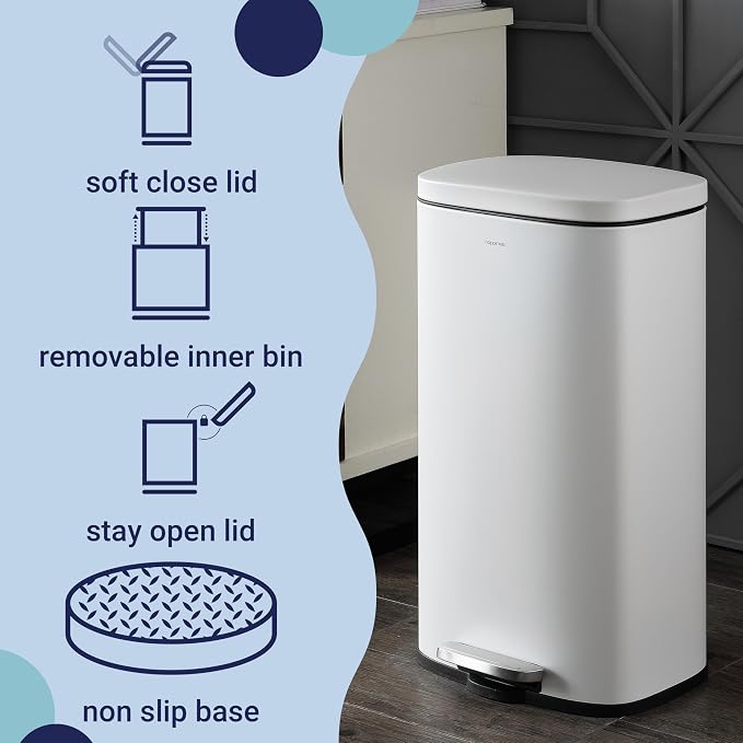 happimess HPM1011C Curtis 8-Gallon Step-Open Trash Can - Image 4