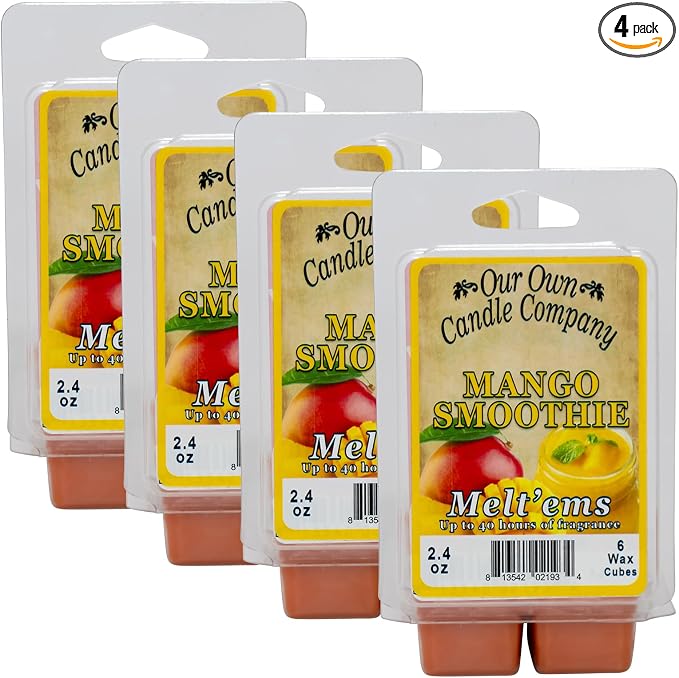 Our Own Candle Company Premium Wax Melt, Mango Smoothie Scent, Handmade in The by OurOwnCandleCompanycandles