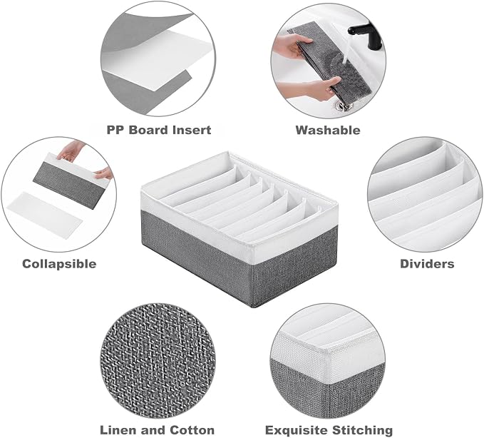 4 Packs T-shirt Drawer Organizers - Image 4