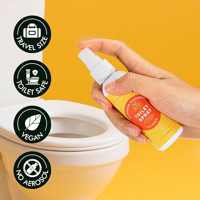Toilet Spray for Poop Lemon, 100% Natural Plant Essential Oil, Bathroom Spray - Image 3
