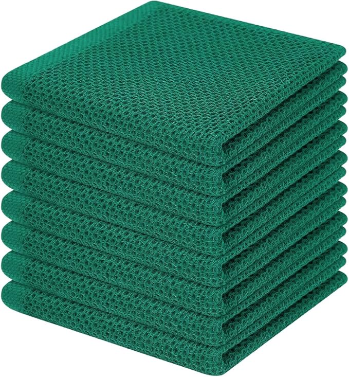 Homaxy 100% Cotton Waffle Weave Kitchen Dish Cloths, Ultra Soft Absorbent Quick by Homaxy