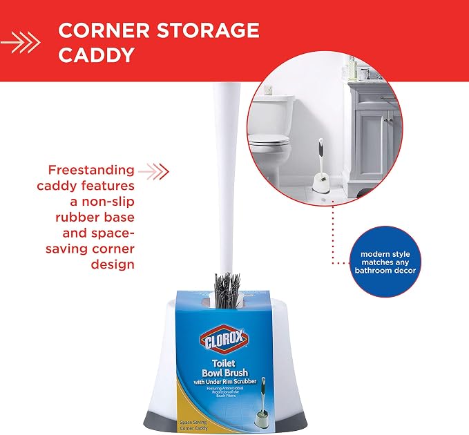 Clorox Under-Rim Toilet Bowl Brush - Image 6