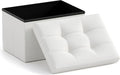 Ornavo Home Small Storage Ottoman Foldable Collapsible Rectangle Linen Ottoman by OrnavoHome