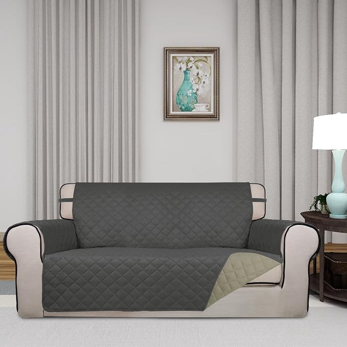 PureFit Reversible Quilted Sofa Cover, Water Resistant Slipcover Furniture - Image 2