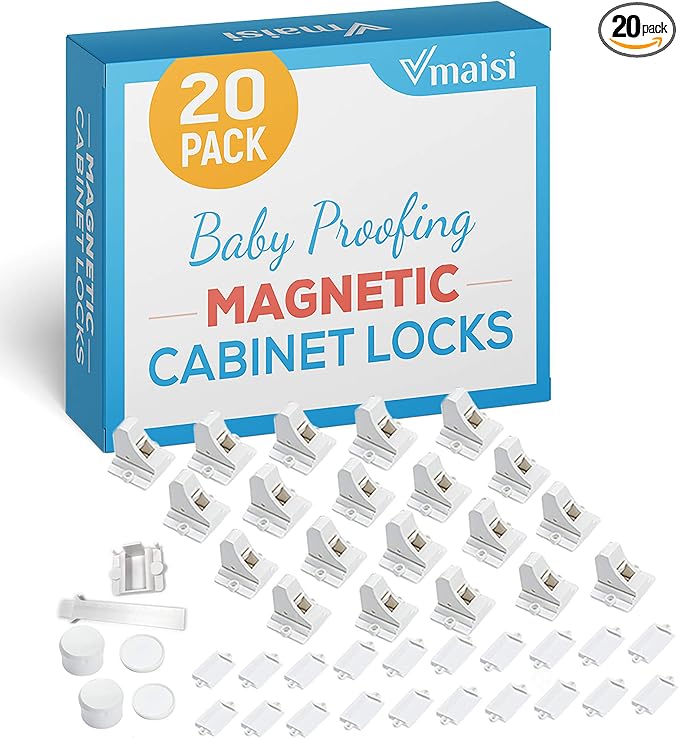 20 Pack Magnetic Cabinet Locks Baby Proofing by vmaisi