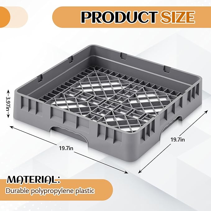 Commercial Dishwasher Tray Rack Polypropylene Full Size Flatware Rack - Image 2