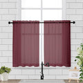 Chyhomenyc Sheer Curtains 36 Inch Length, Short Voile Sheer Window Curtians by Chyhomenyc