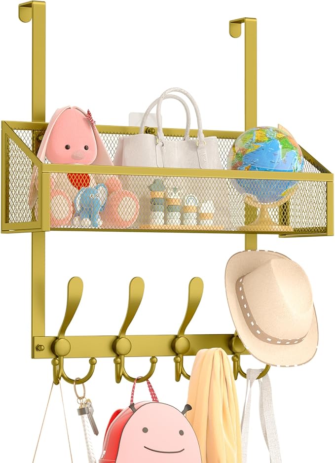 Over The Door Hooks Organizer, Coat Rack Over The Door Storage Hanger Towel Rack by Kaiferty