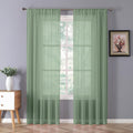 Tollpiz Sheer Curtains Bedroom Linen Textured Curtain Sheers Light Filtering by Tollpiz