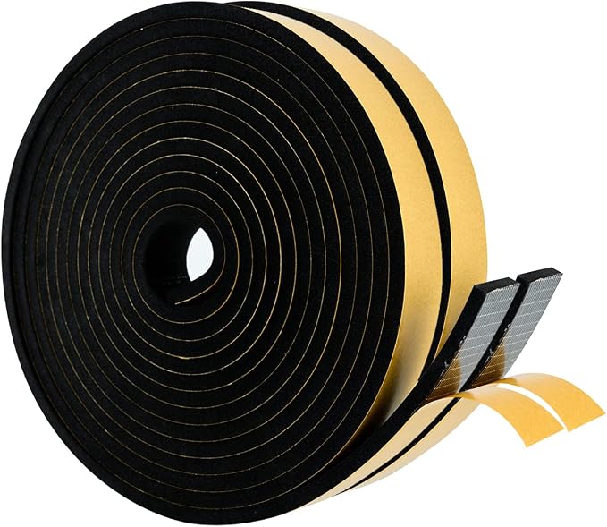 High Density Foam Weather Stripping Door Seal Strip Insulation Tape Roll by DualplexTalvania