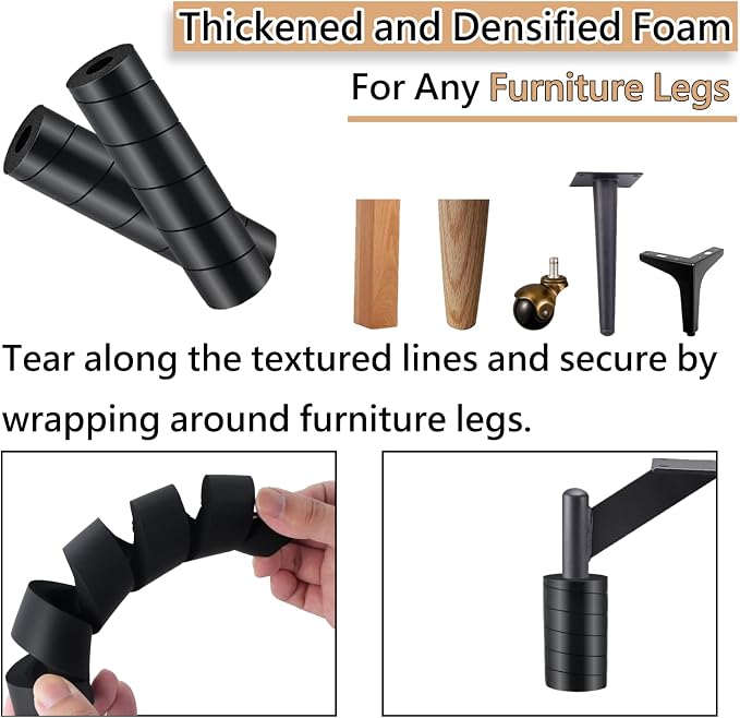 4 Pcs Bed Frame Toe Protectors, Non-Adhesive Bed Frame Leg Covers - Image 2